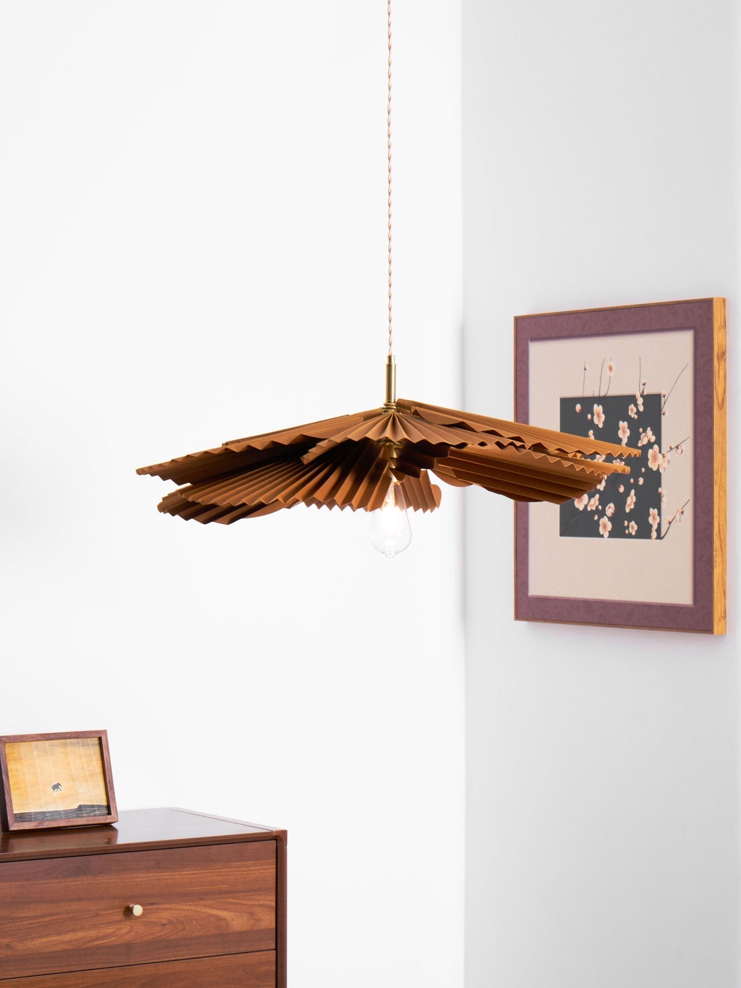 Folded Leaf Lotus Pendant Lamp - Lamp Outdoor