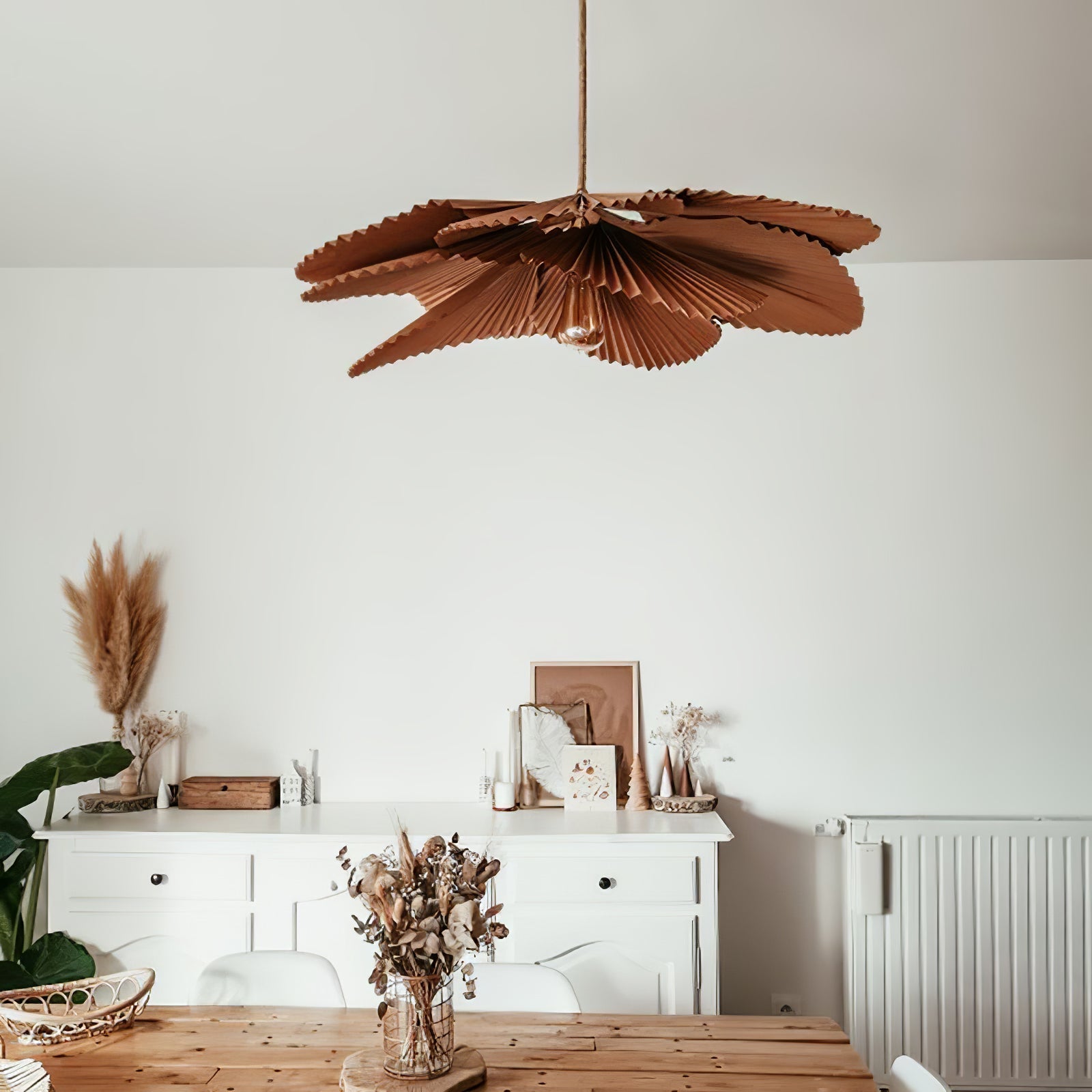 Folded Leaf Lotus Pendant Lamp - Lamp Outdoor