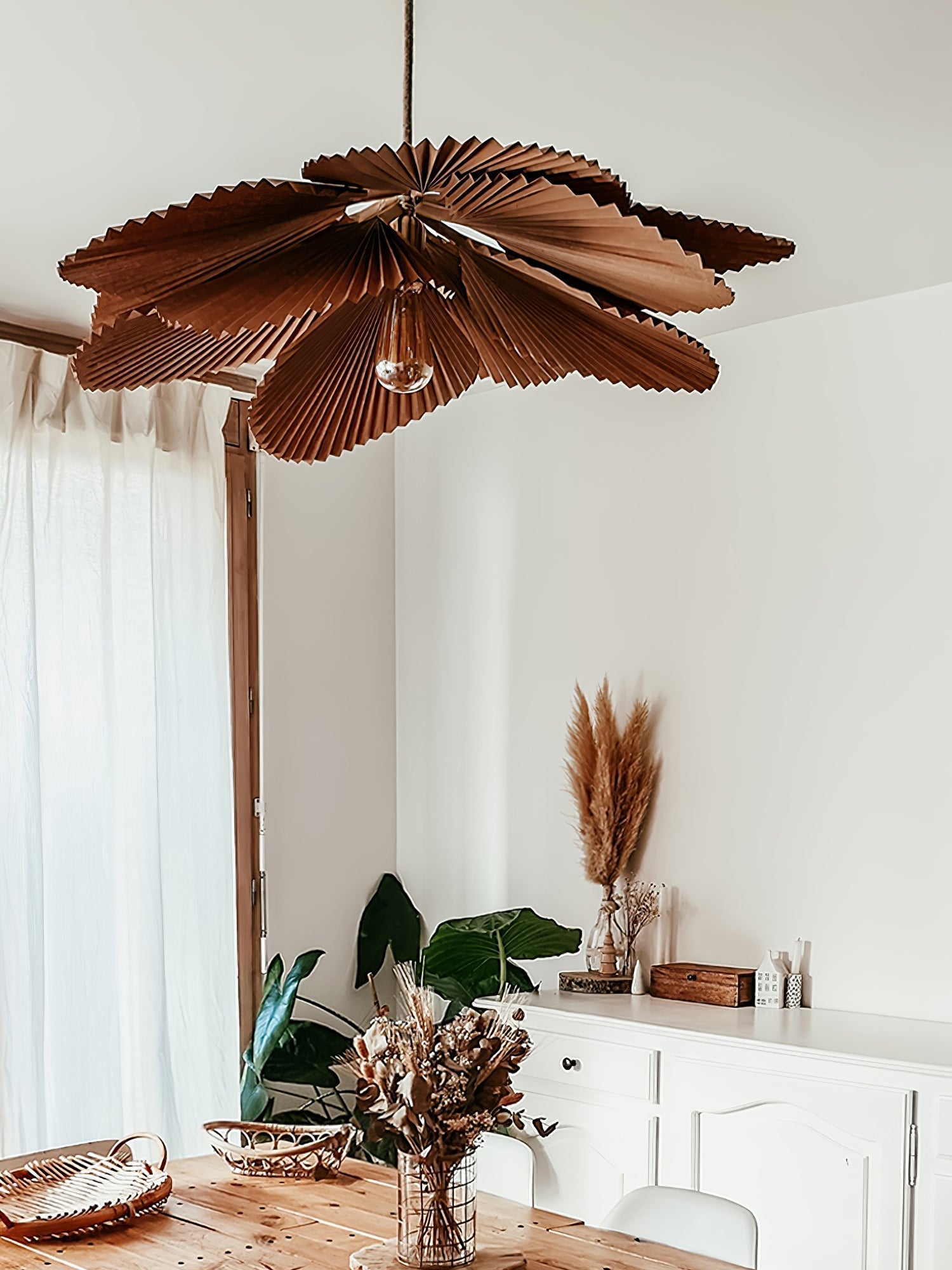 Folded Leaf Lotus Pendant Lamp - Lamp Outdoor