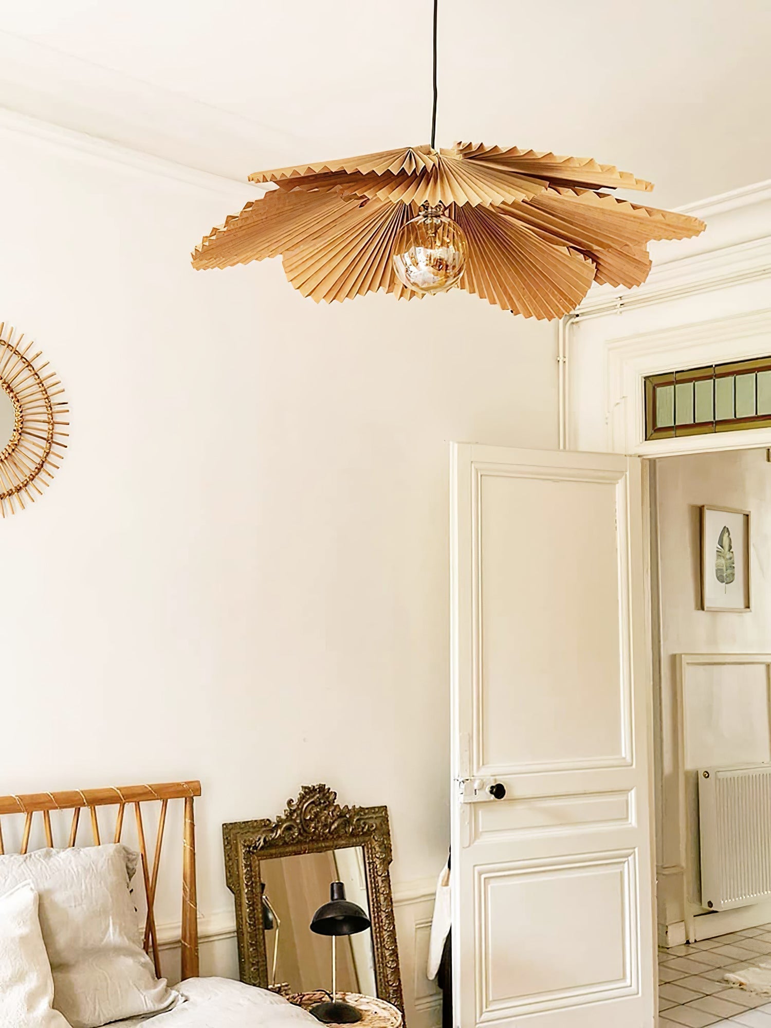 Folded Leaf Lotus Pendant Lamp - Lamp Outdoor