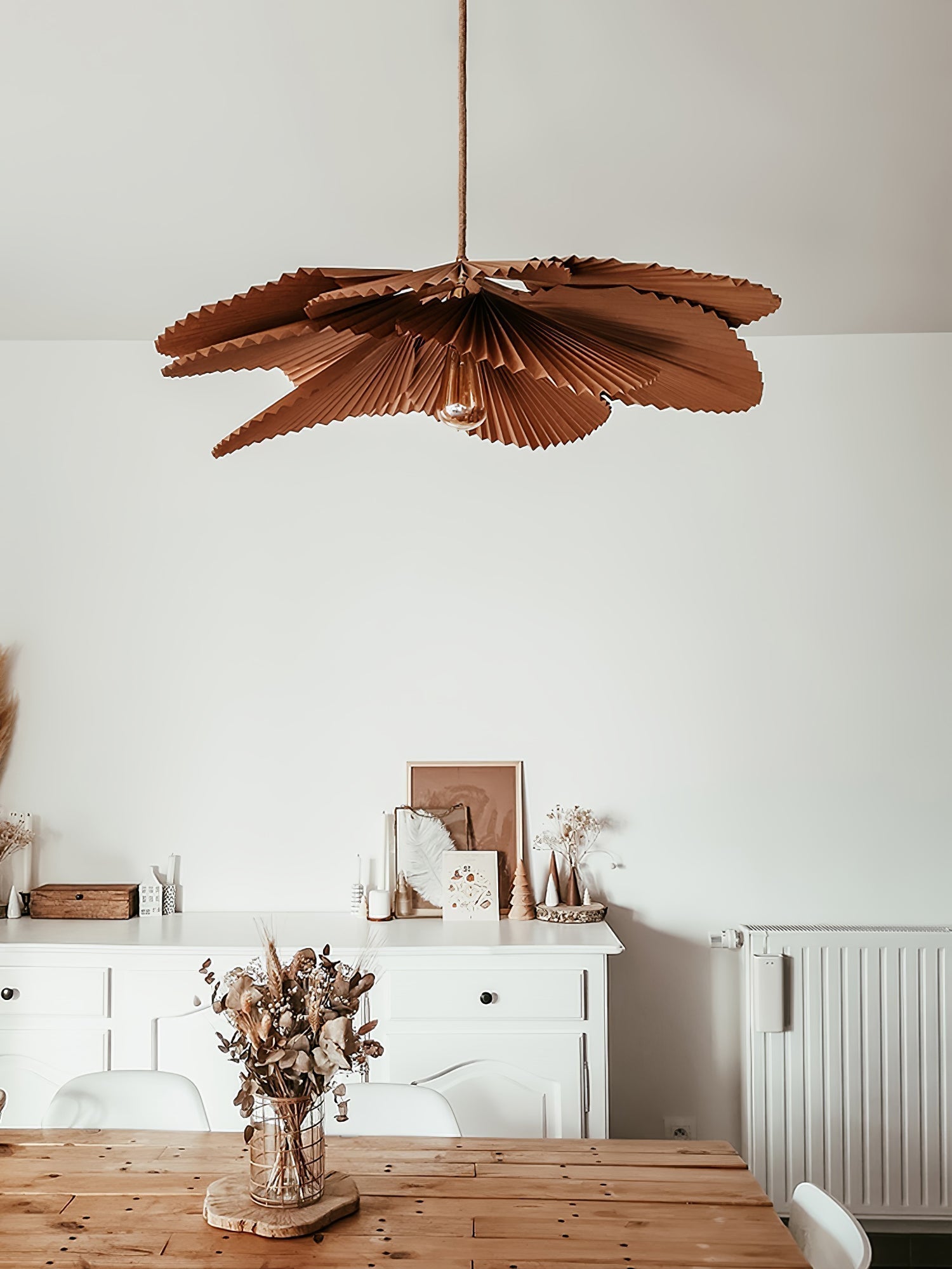 Folded Leaf Lotus Pendant Lamp - Lamp Outdoor