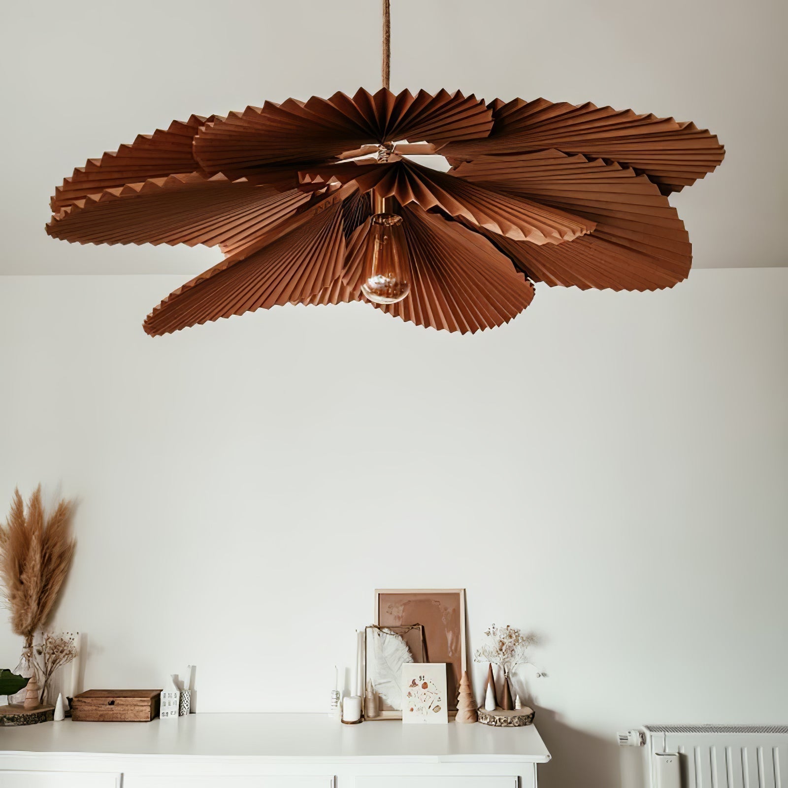 Folded Leaf Lotus Pendant Lamp - Lamp Outdoor