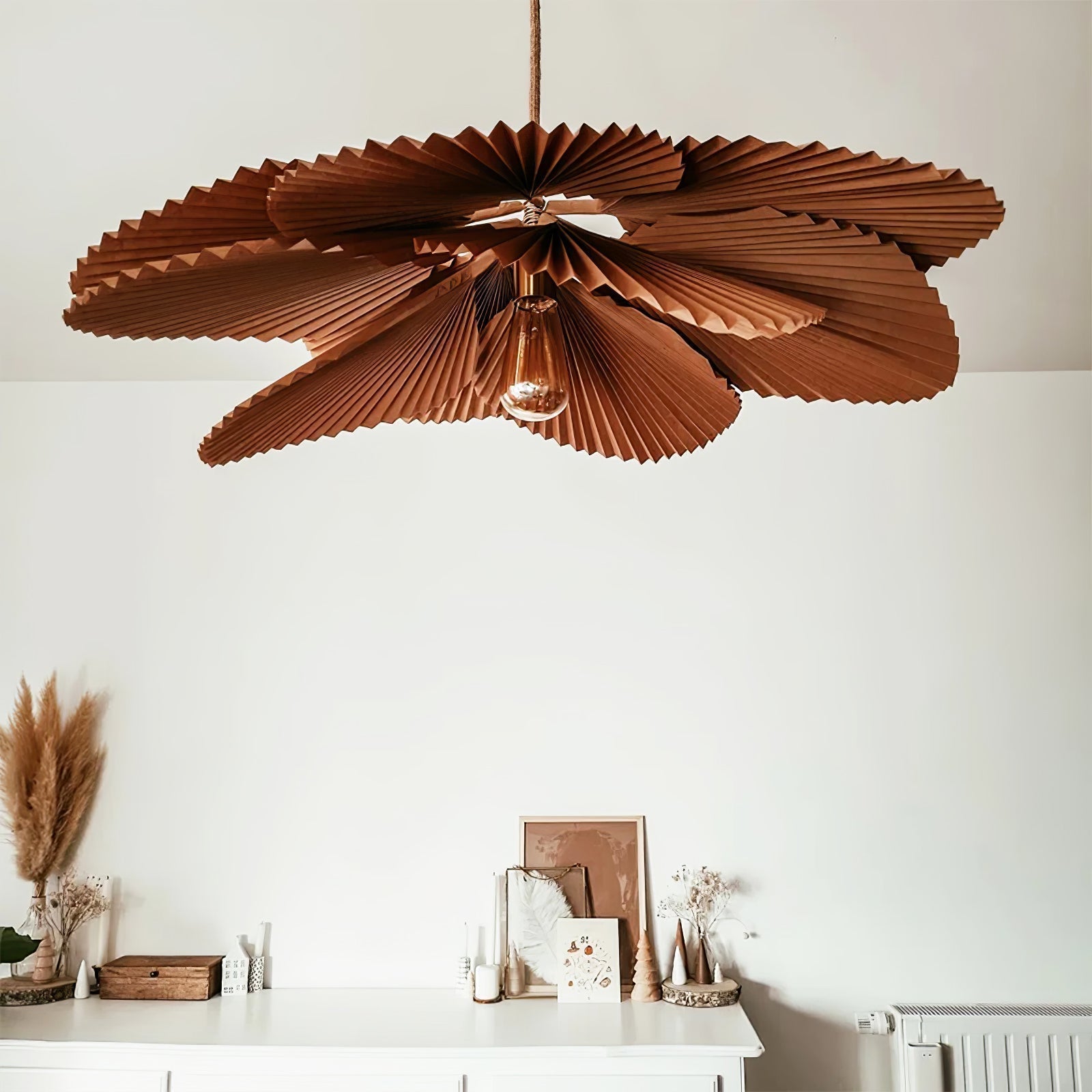 Folded Leaf Lotus Pendant Lamp - Lamp Outdoor