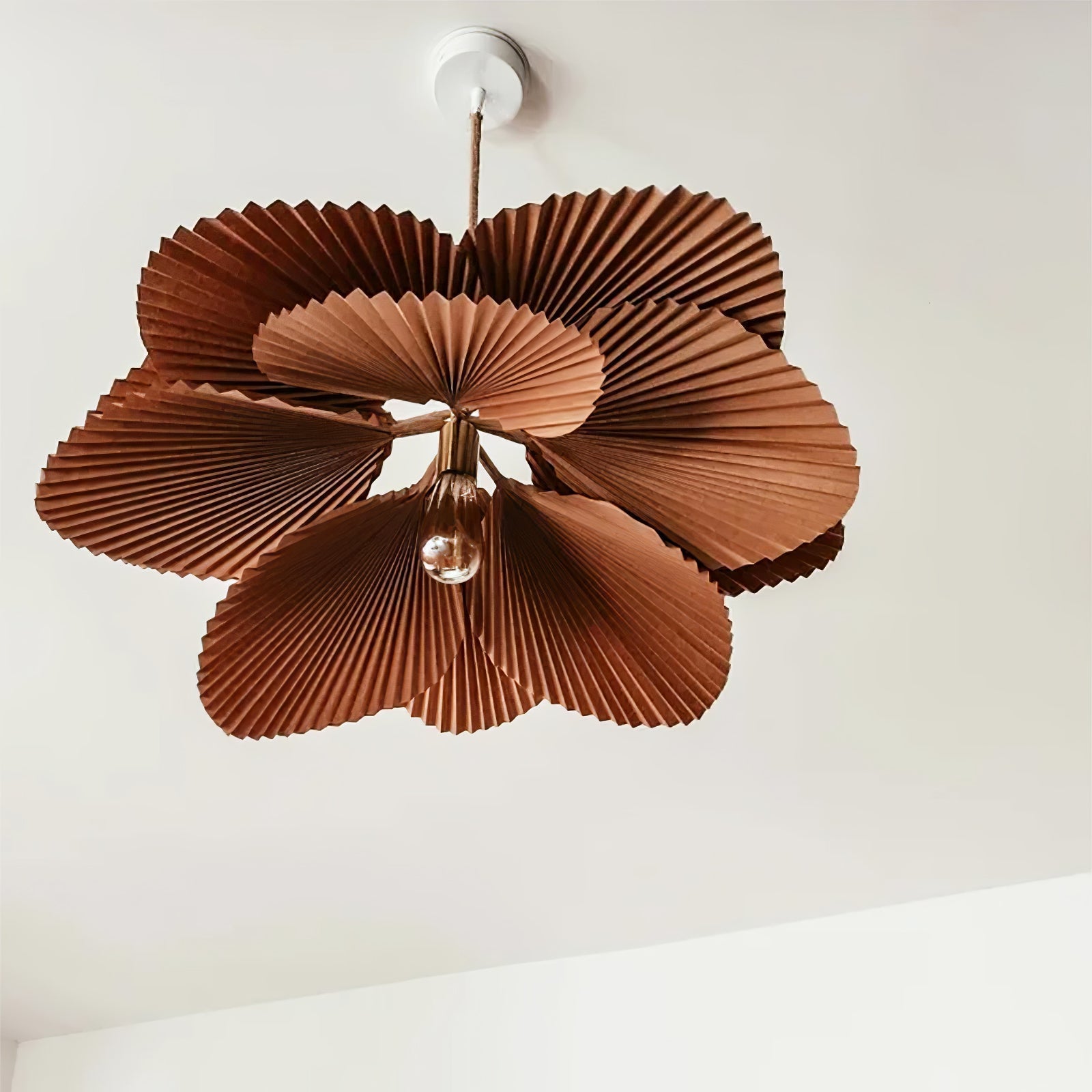Folded Leaf Lotus Pendant Lamp - Lamp Outdoor