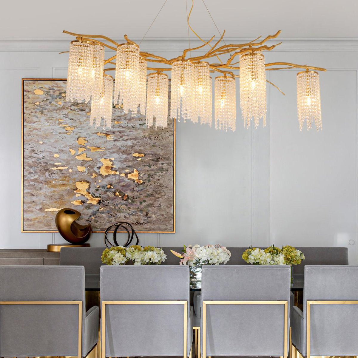 Avvariel Organic Brass Chandelier - Lamp Outdoor