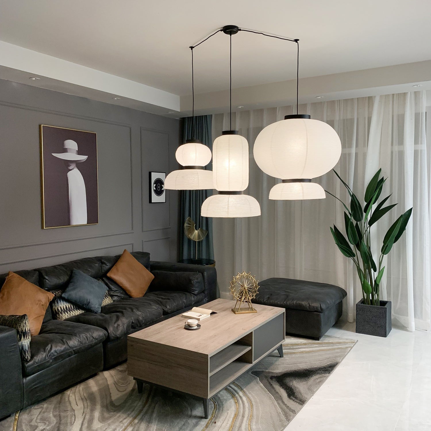 Rice Paper Lantern Pendant Lamp - Lamp Outdoor