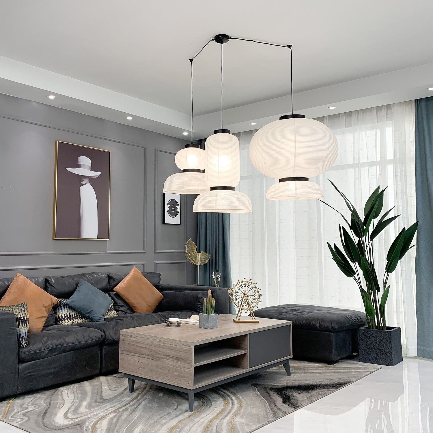 Rice Paper Lantern Pendant Lamp - Lamp Outdoor