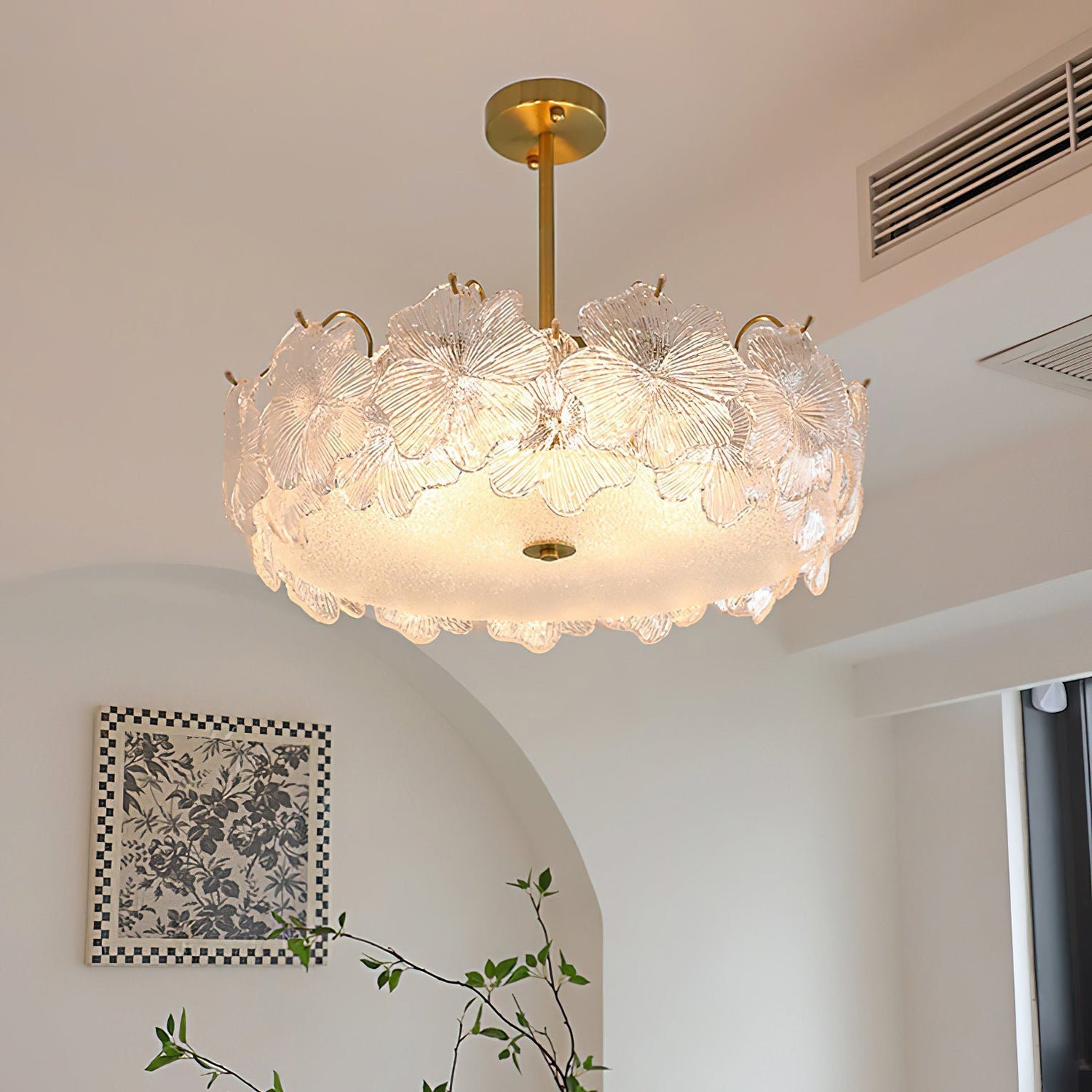 Four-Leaf Contemporary Glass Ceiling Light