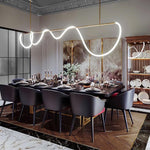Lustra Chandelier Flexible Silicone Curve Modern Elegant - Letslighting