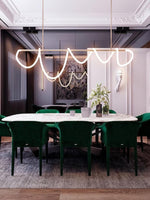 Lustra Chandelier Flexible Silicone Curve Modern Elegant - Letslighting