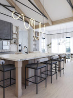 Lustra Chandelier Flexible Silicone Curve Modern Elegant - Letslighting
