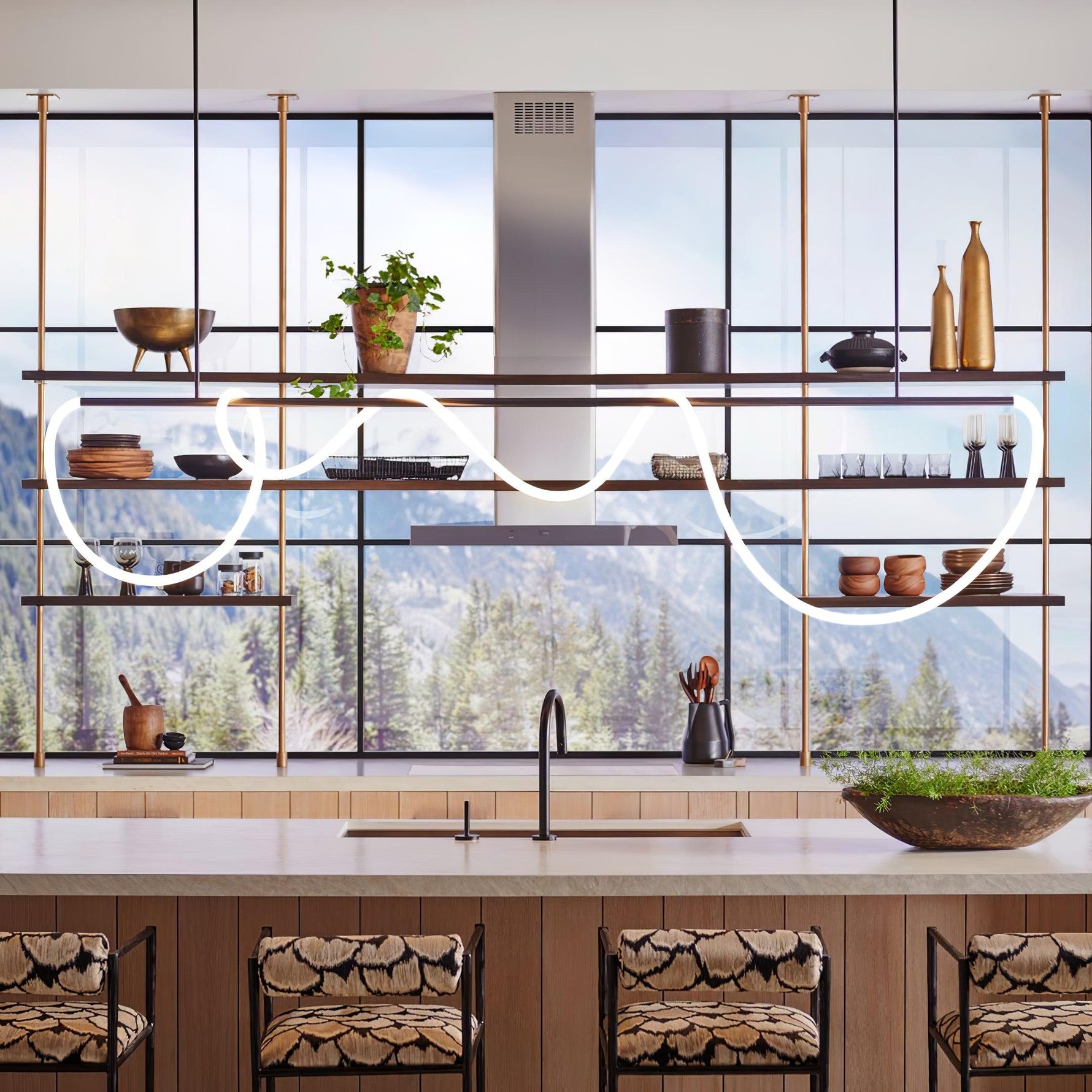 Lustra Chandelier Flexible Silicone Curve Modern Elegant - Letslighting