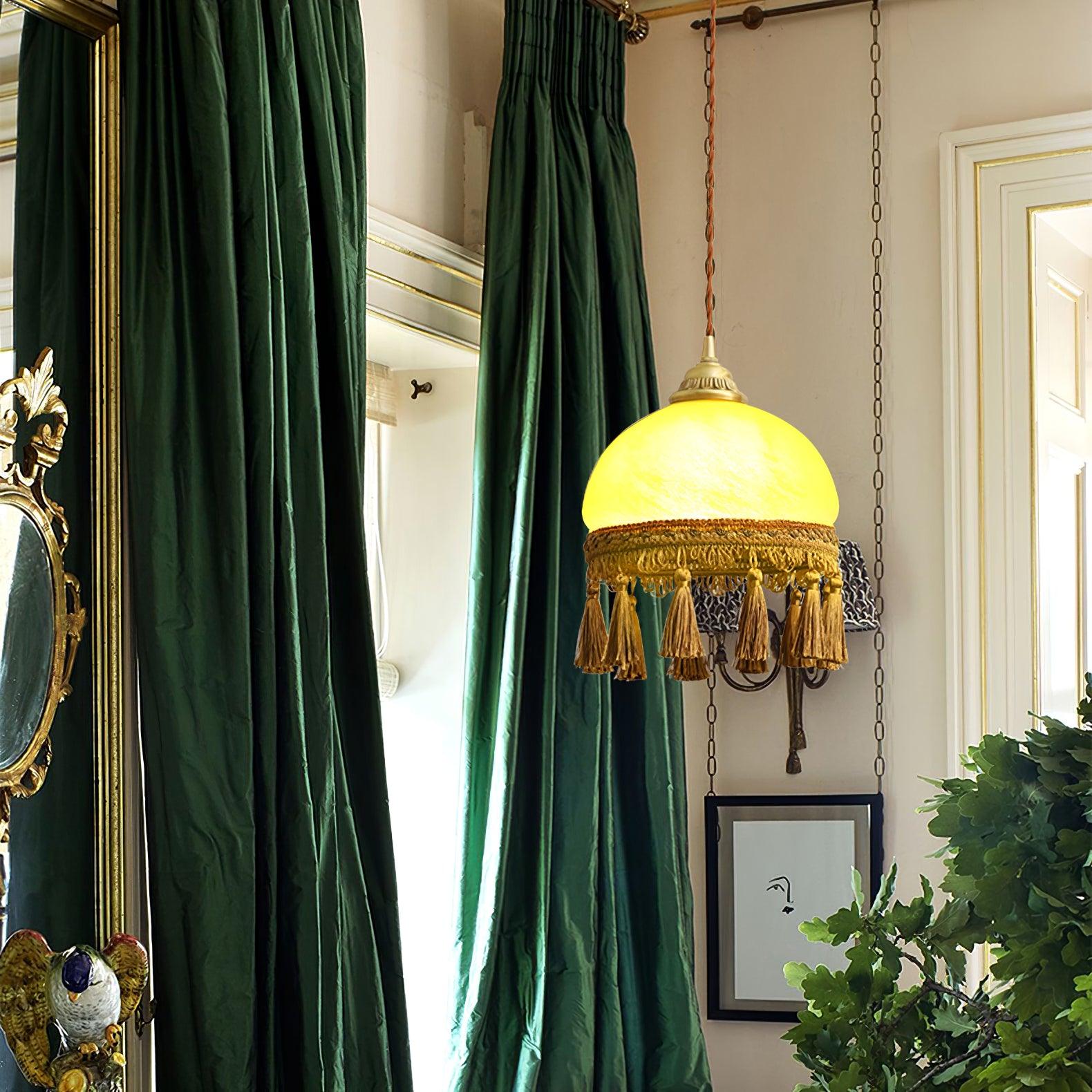 French Tassels Brass Pendant Light - Lamp Outdoor