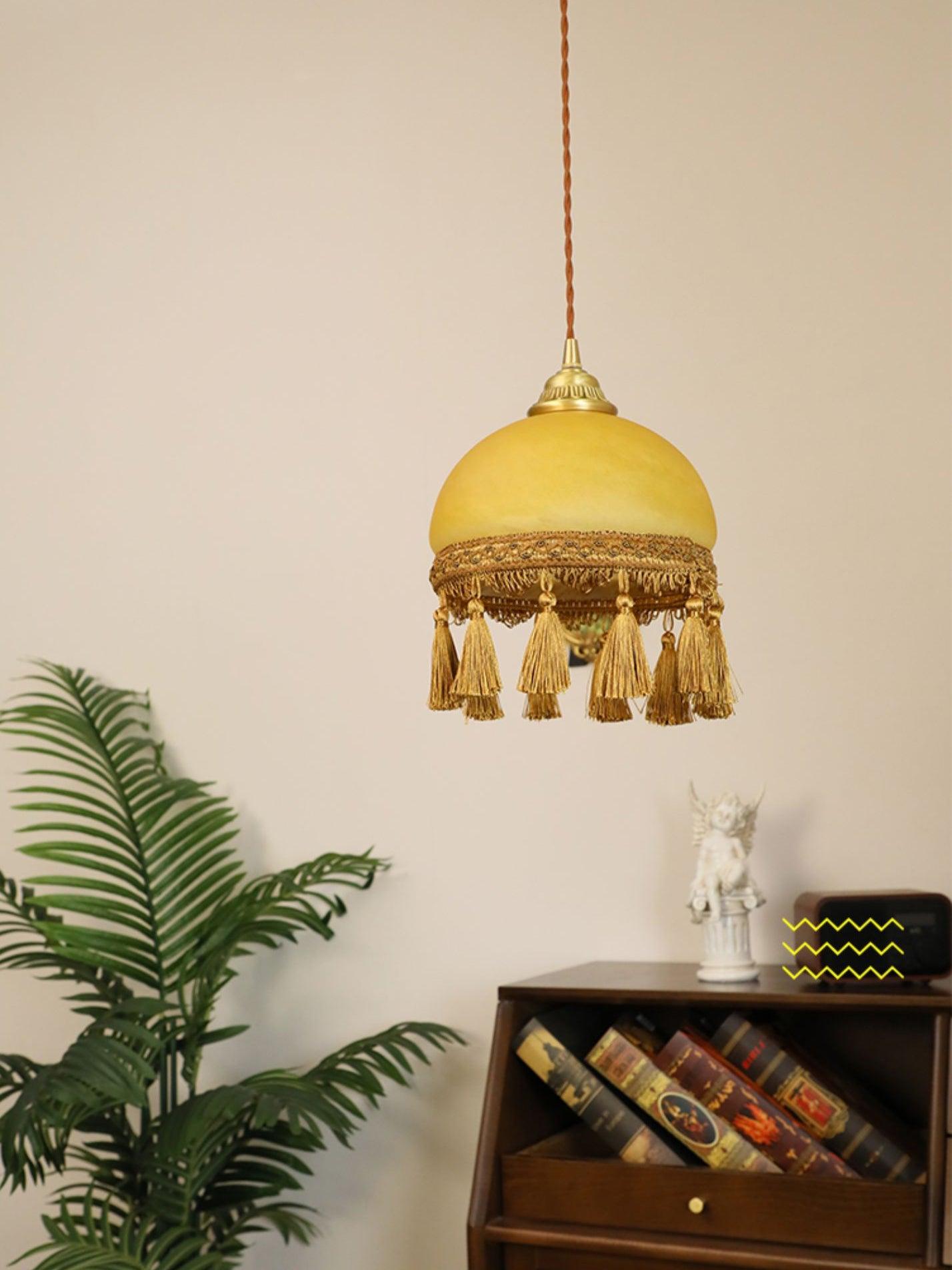French Tassels Brass Pendant Light - Lamp Outdoor