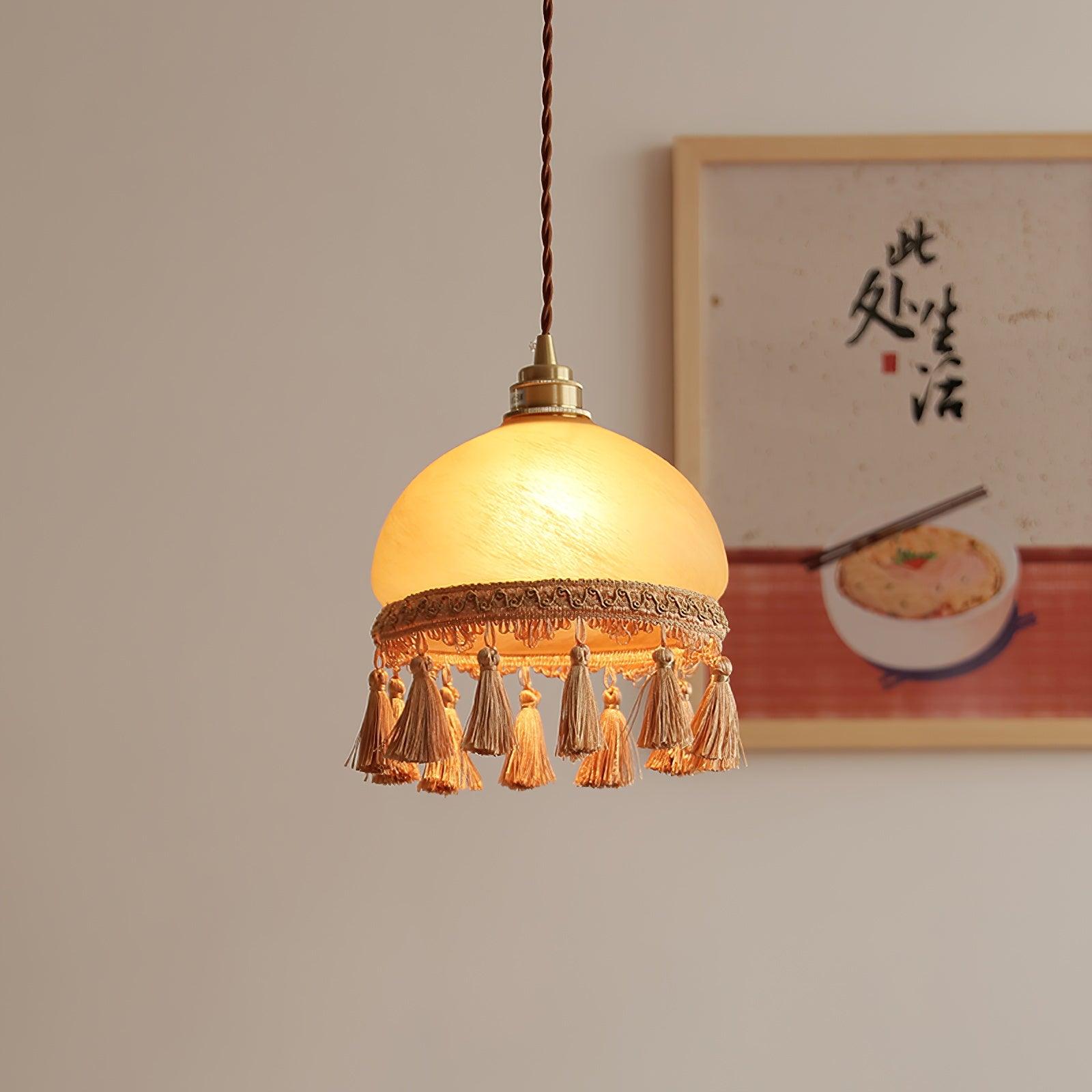 French Tassels Brass Pendant Light - Lamp Outdoor