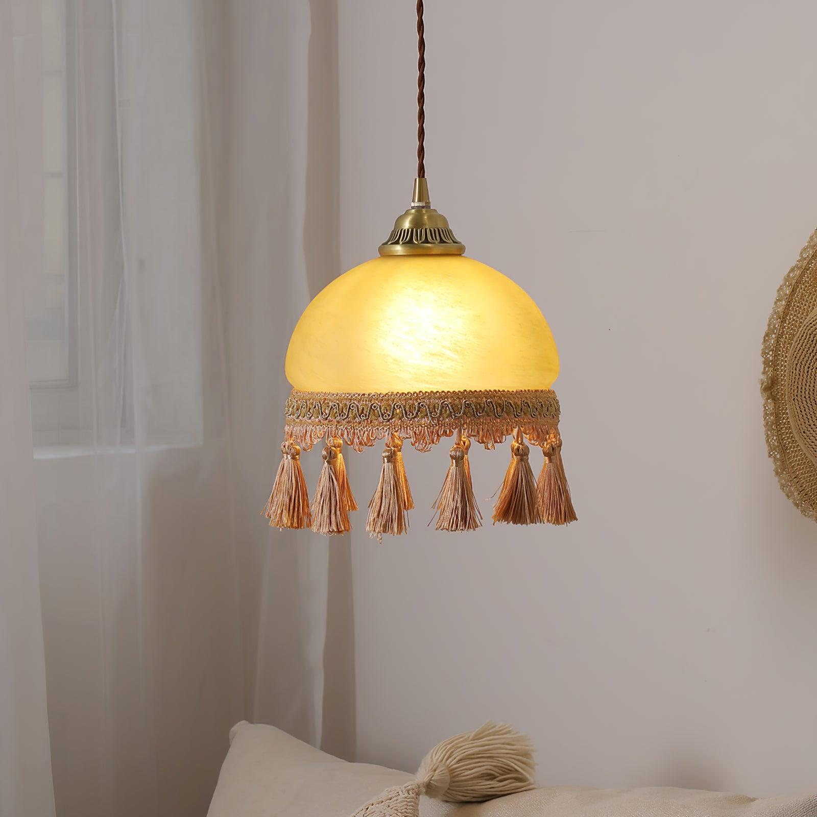 French Tassels Brass Pendant Light - Lamp Outdoor