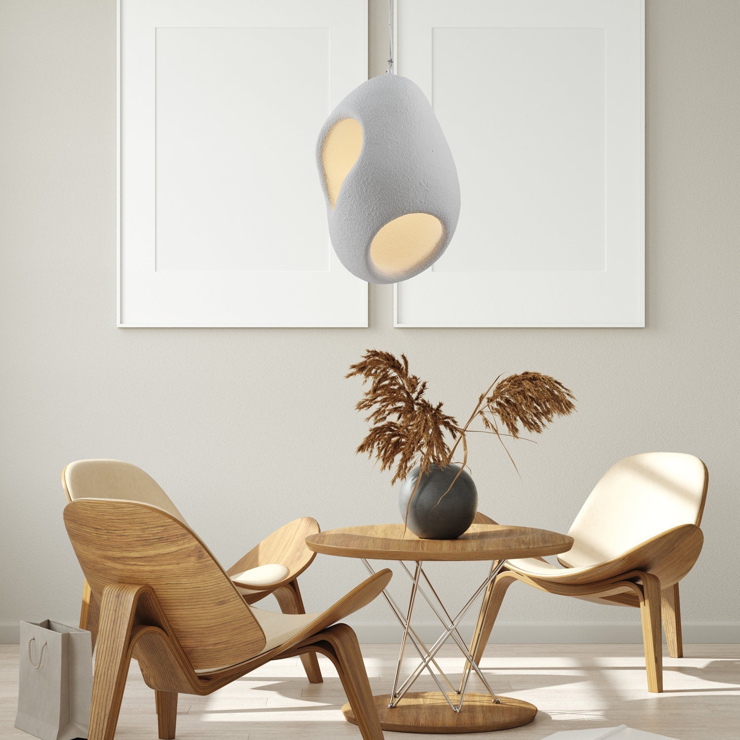 Zavelyra Textured Resin Pendant Light - Lamp Outdoor