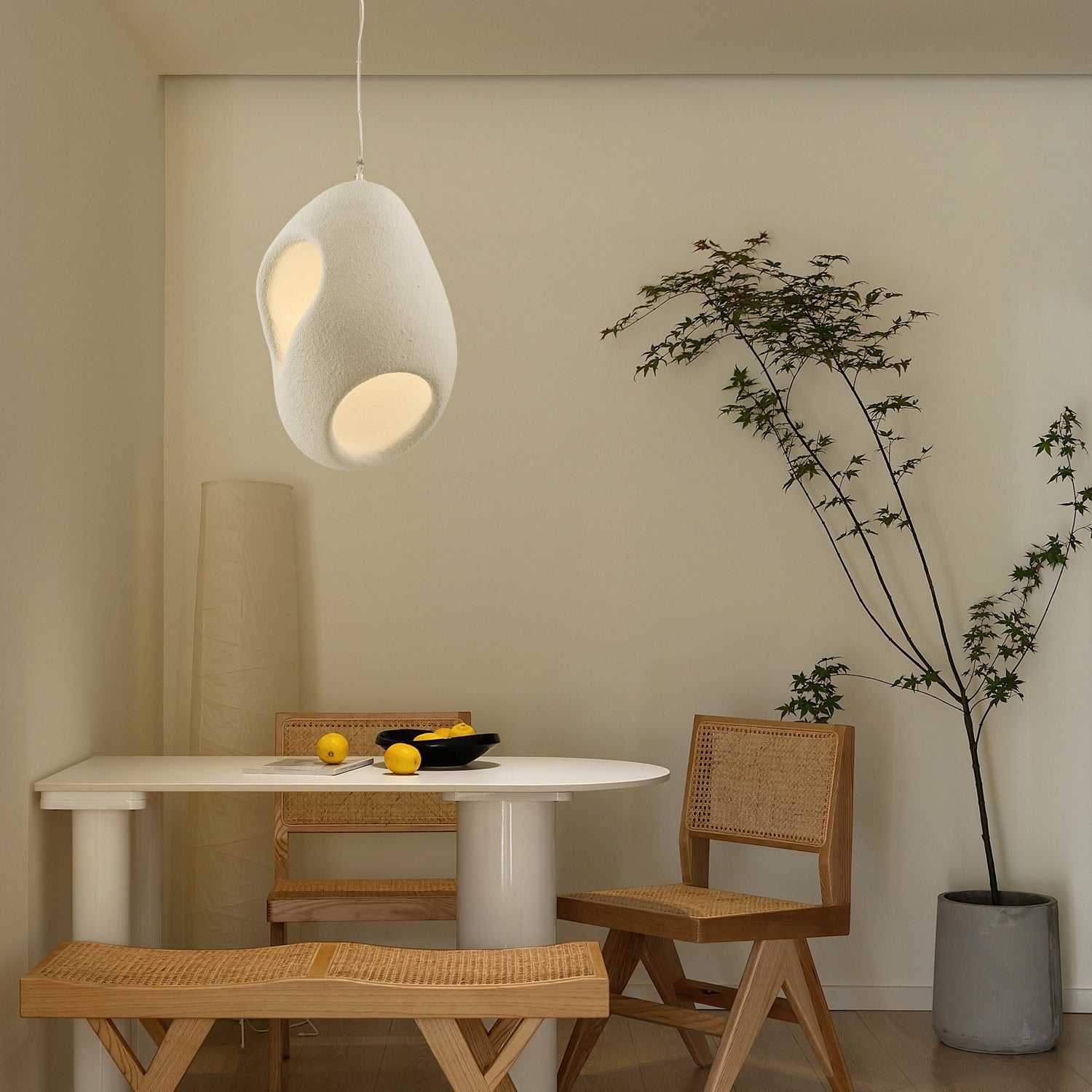 Zavelyra Textured Resin Pendant Light - Lamp Outdoor