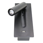Black Bedside USB Wall Light - Lamp Outdoor