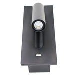 Black Bedside USB Wall Light - Lamp Outdoor