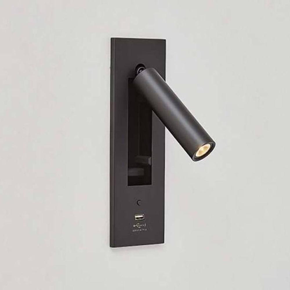 Black Bedside USB Wall Light - Lamp Outdoor