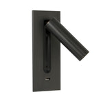 Black Bedside USB Wall Light - Lamp Outdoor