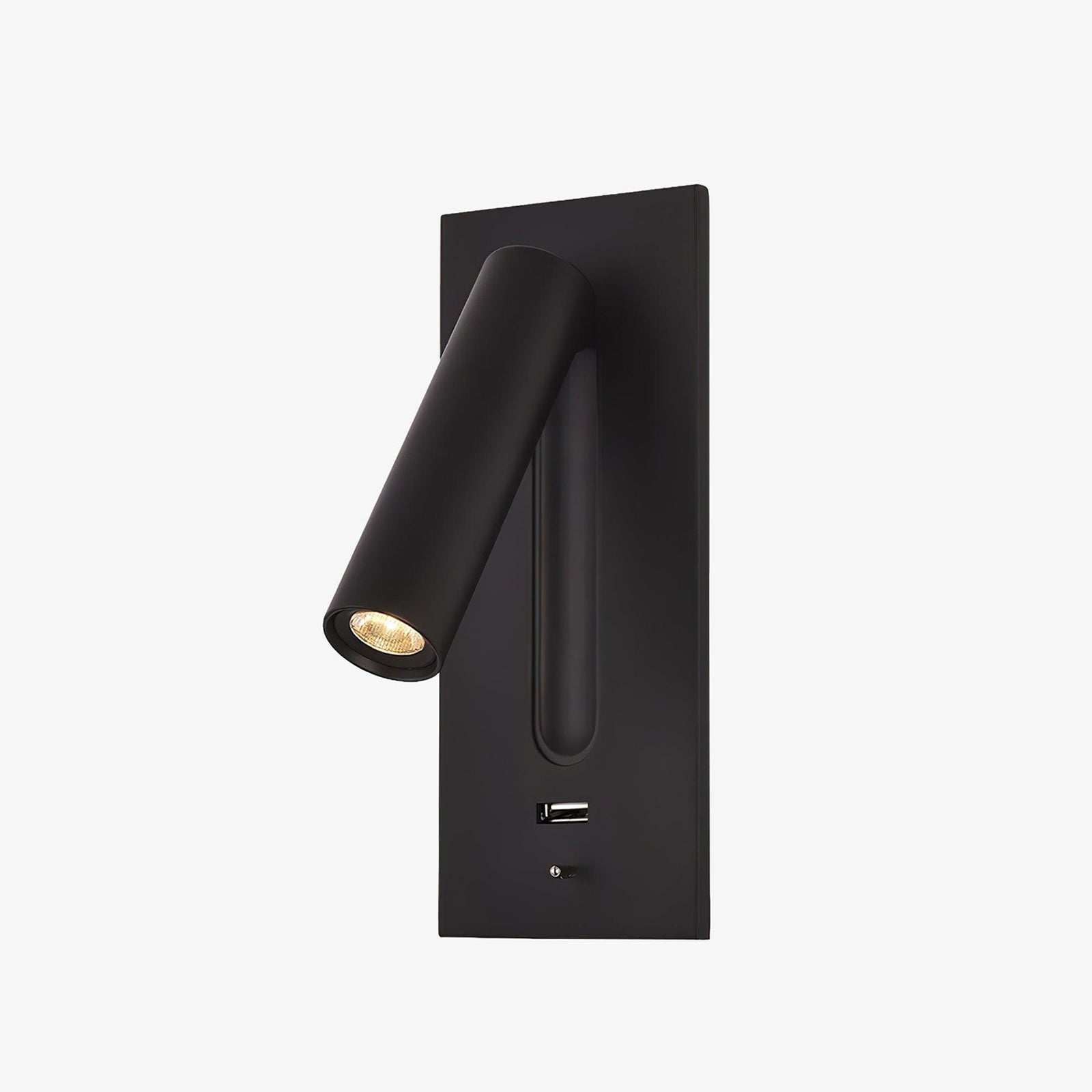 Black Bedside USB Wall Light - Lamp Outdoor