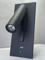 Black Bedside USB Wall Light - Lamp Outdoor