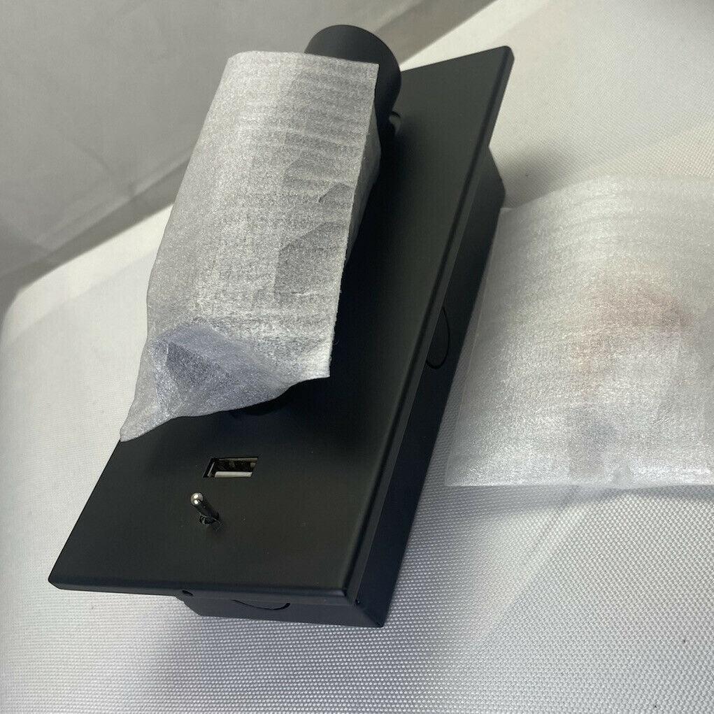 Black Bedside USB Wall Light - Lamp Outdoor
