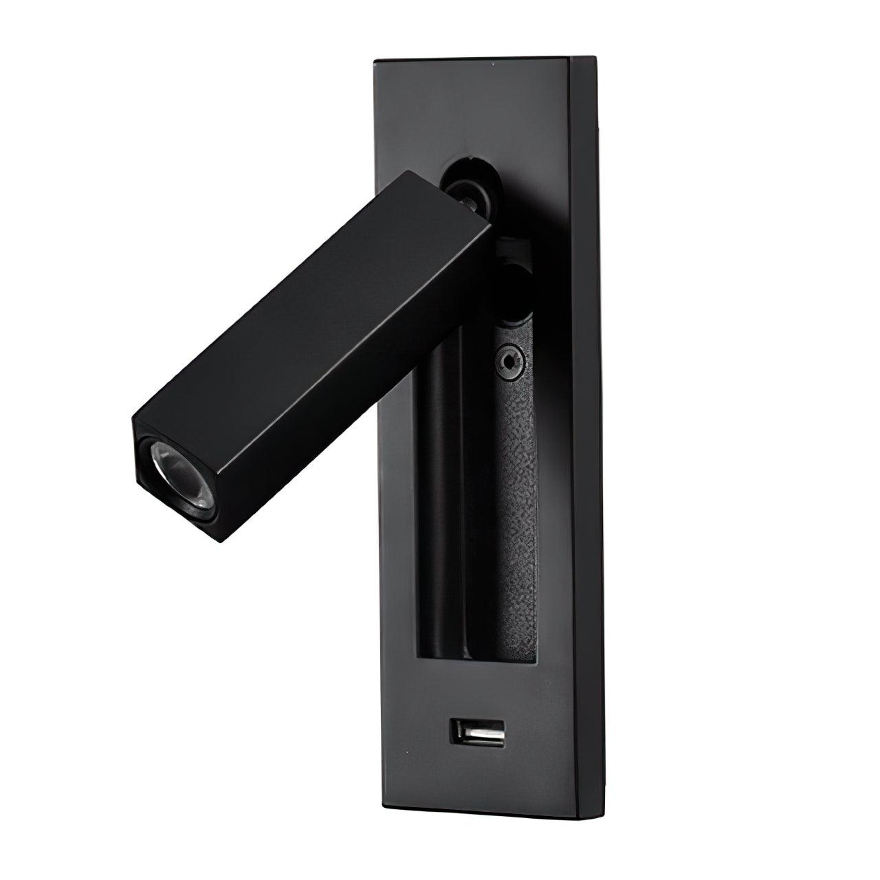 Black Bedside USB Wall Light - Lamp Outdoor