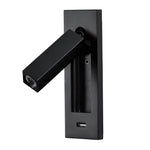 Black Bedside USB Wall Light - Lamp Outdoor