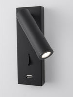 Black Bedside USB Wall Light - Lamp Outdoor