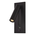 Black Bedside USB Wall Light - Lamp Outdoor
