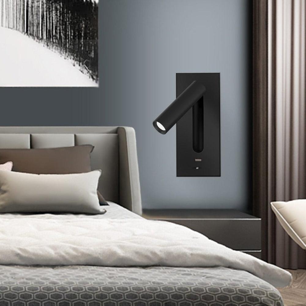 Black Bedside USB Wall Light - Lamp Outdoor