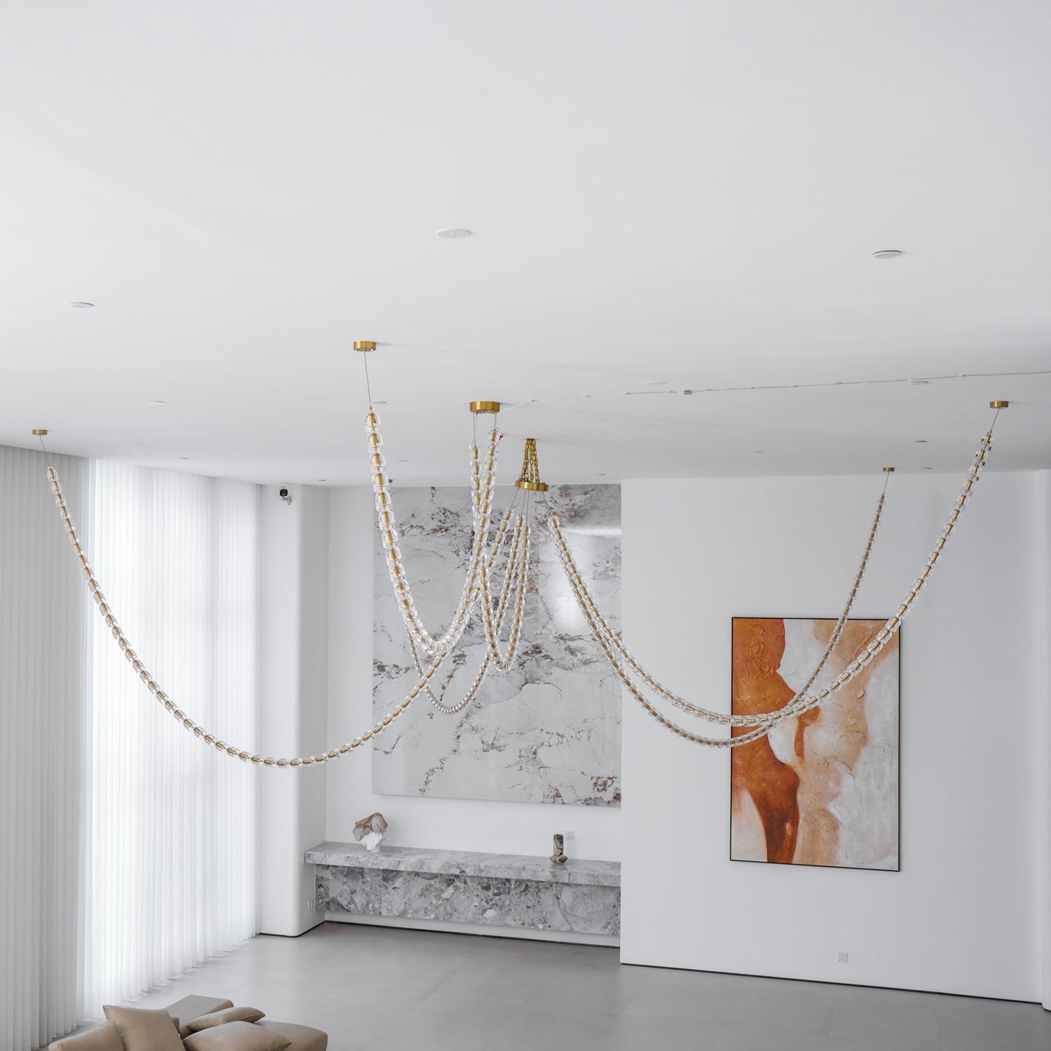 Gabriel Gold Chandelier - Lamp Outdoor
