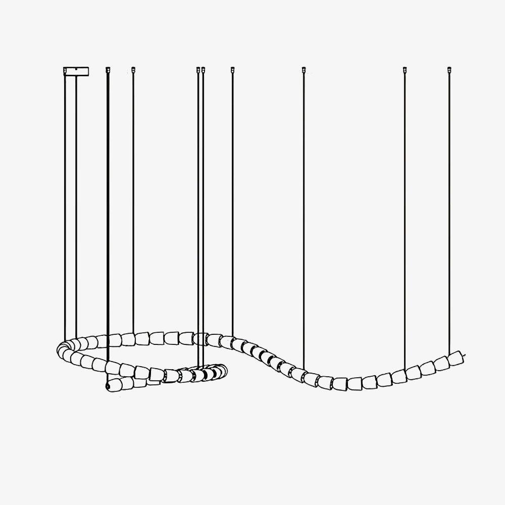 Luminara Crystal Cascade Chandelier - Lamp Outdoor
