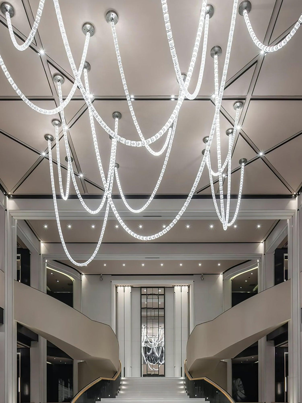 Cascade Modern Acrylic Chandelier - Lamp Outdoor