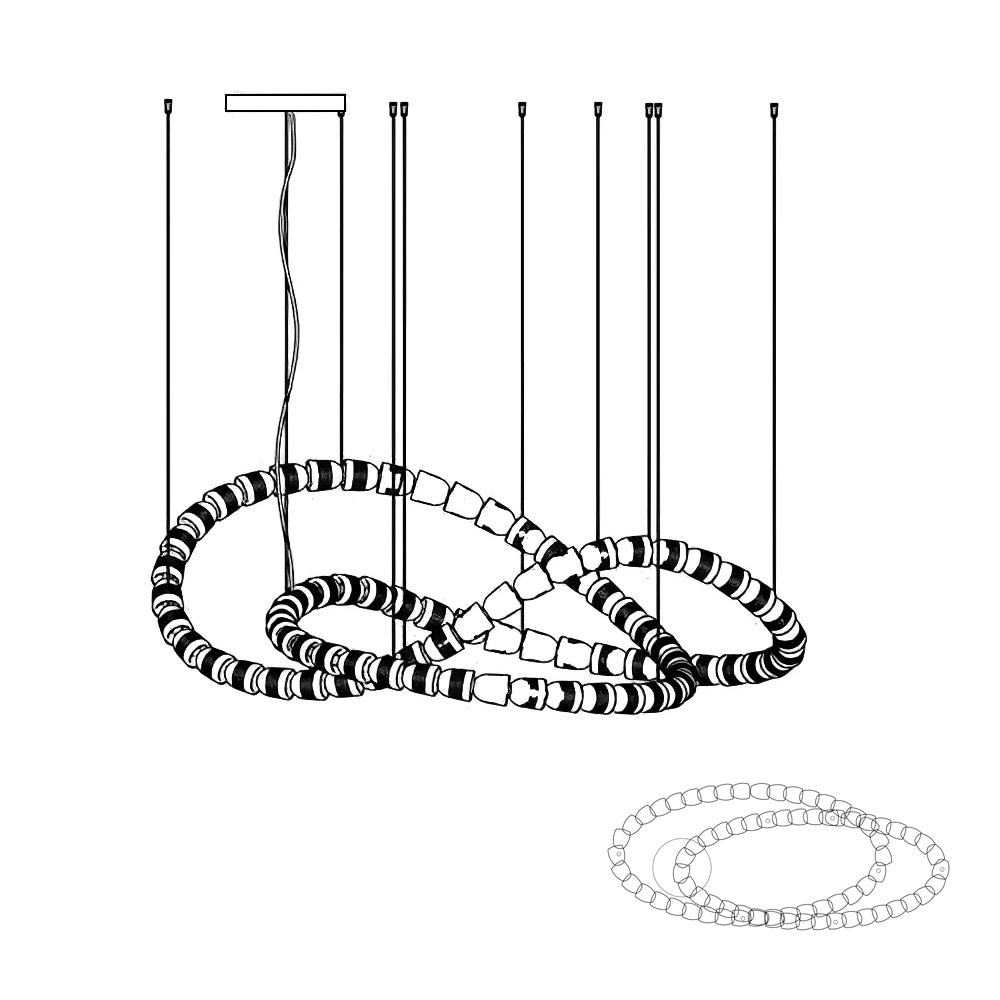 Gabriel Chrome Chandelier - Lamp Outdoor