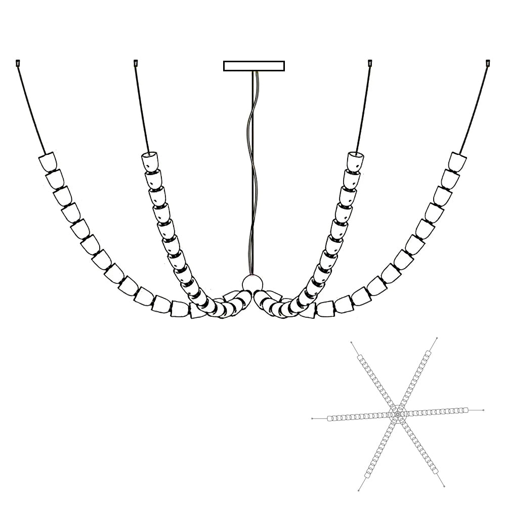 Gabriel Chrome Chandelier - Lamp Outdoor