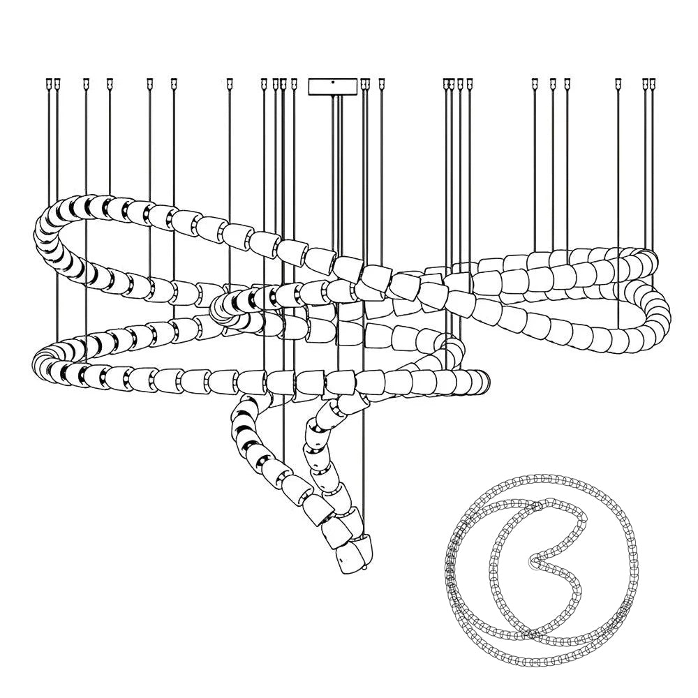 Gabriel Chrome Chandelier - Lamp Outdoor