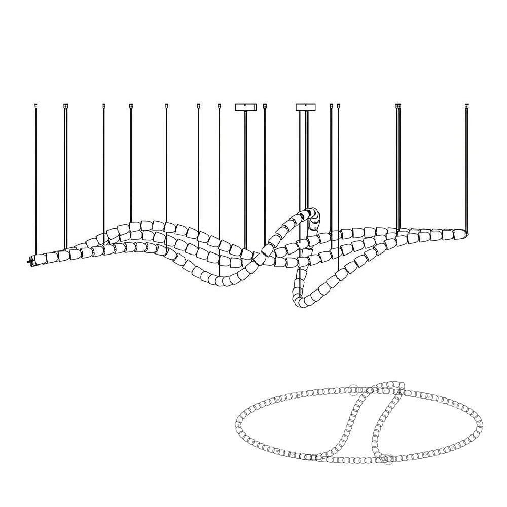 Gabriel Chrome Chandelier - Lamp Outdoor