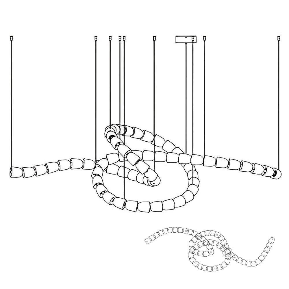 Gabriel Chrome Chandelier - Lamp Outdoor