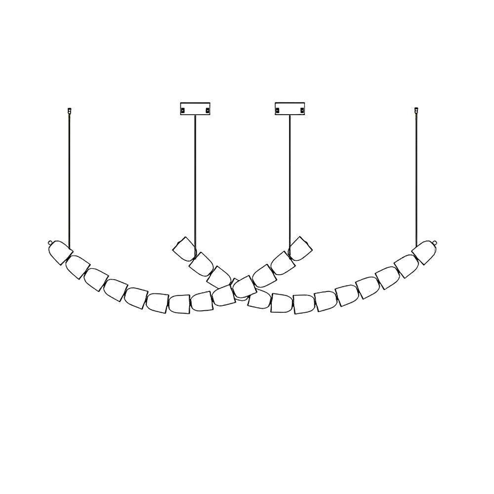 Cascade Modern Acrylic Chandelier - Lamp Outdoor