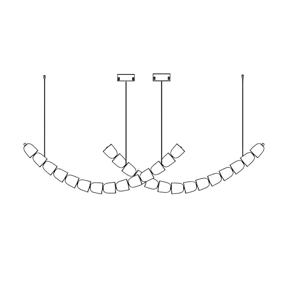 Cascade Modern Acrylic Chandelier - Lamp Outdoor