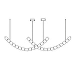 Cascade Modern Acrylic Chandelier - Lamp Outdoor