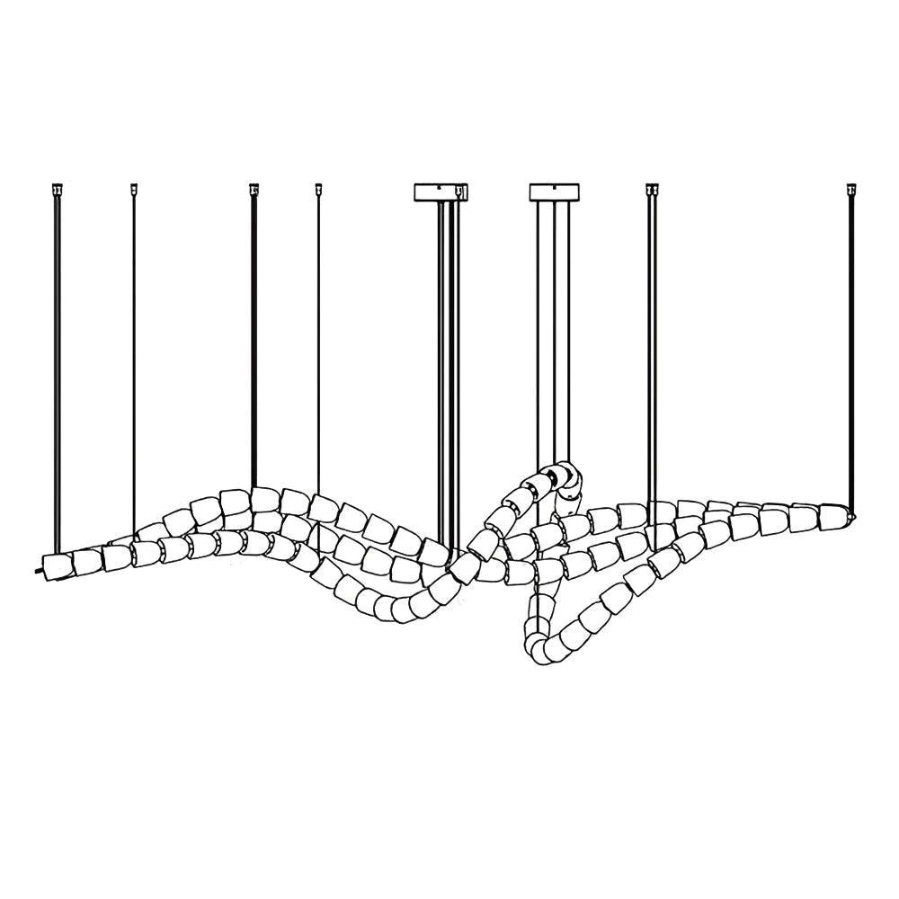 Zevenila Modern Acrylic Chandelier - Lamp Outdoor
