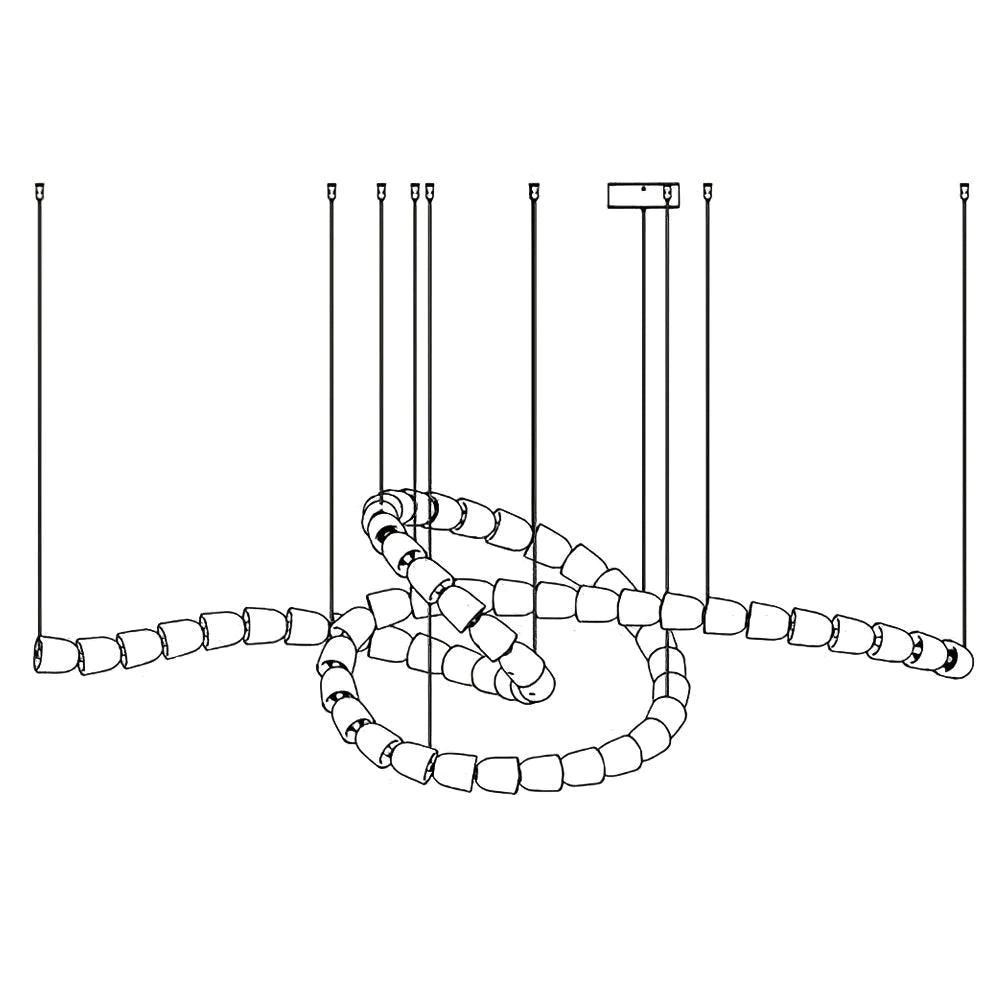 Zemirisra Modern Acrylic Chandelier - Lamp Outdoor