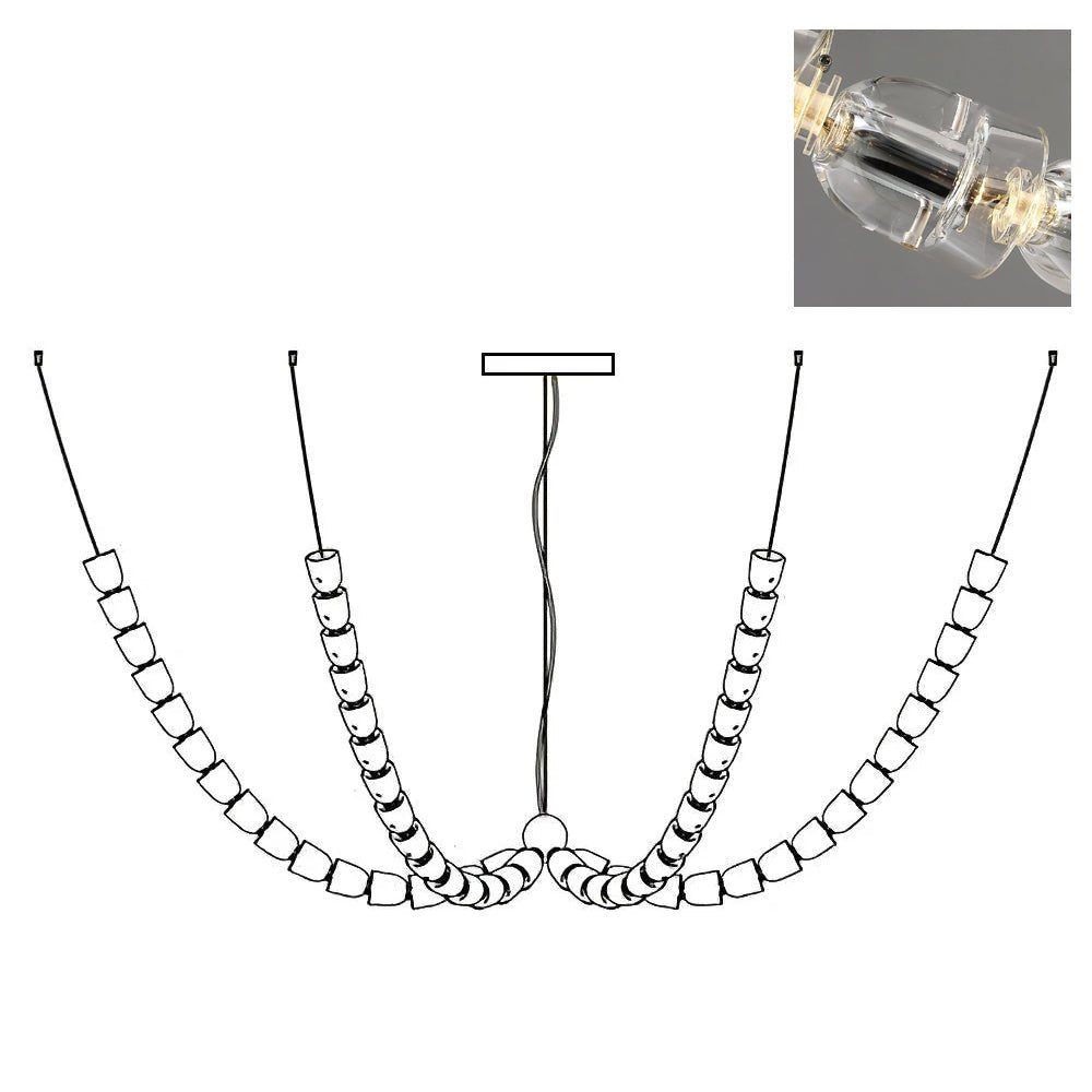 Vivaryra Modern LED Chandelier - Lamp Outdoor