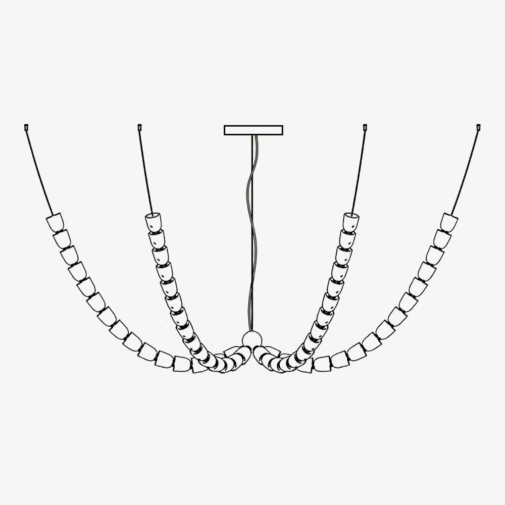 Vivaryra Modern LED Chandelier - Lamp Outdoor
