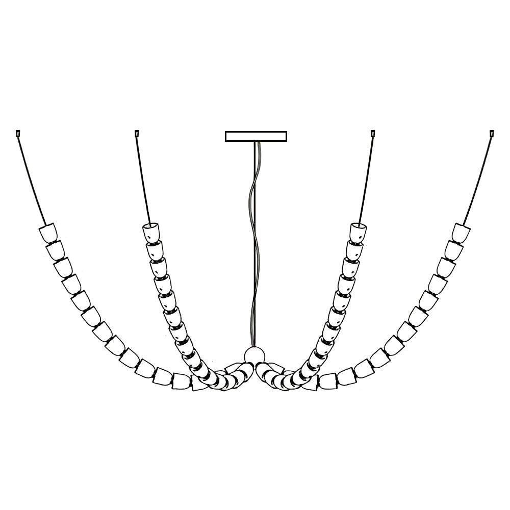 Vivaryra Modern LED Chandelier - Lamp Outdoor